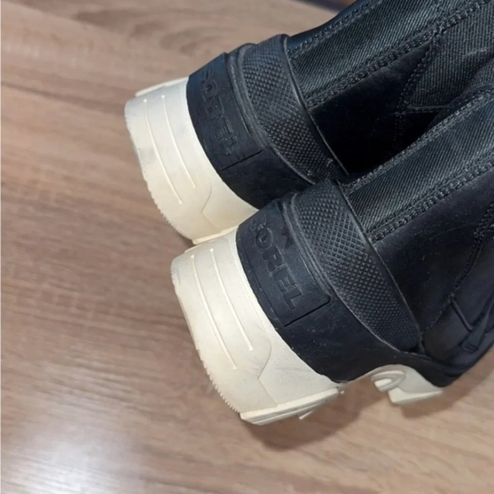 Sorel Brex Black Chalk Lace Up Waterproof Winter Boots Size‎ 6